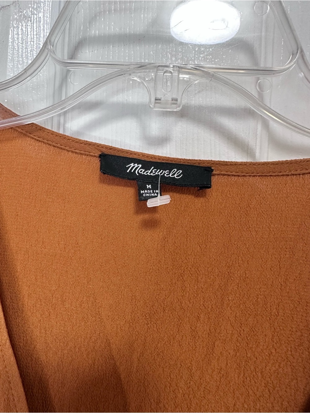 Madewell Rust-Brown V-Neck Dress - Picture 4 of 8
